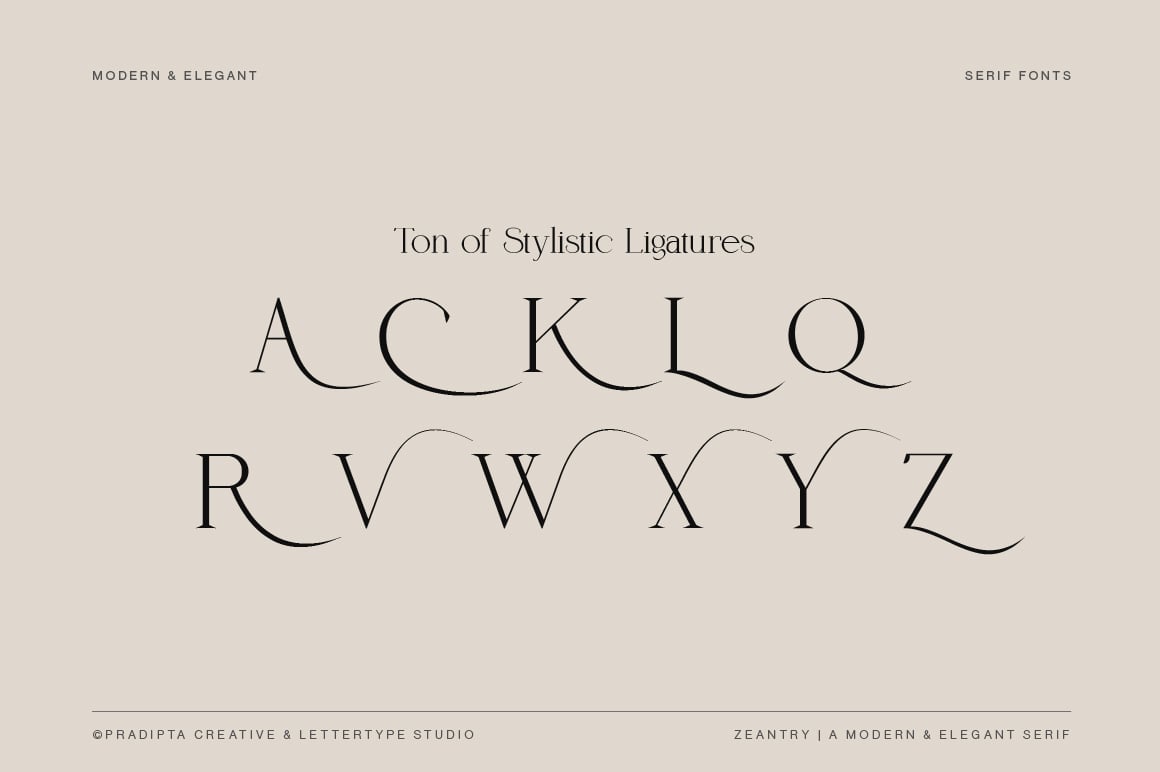 Zeantry a Modern &amp; Elegant Serif