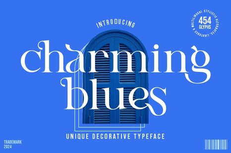 Charming Blues Font - Square font