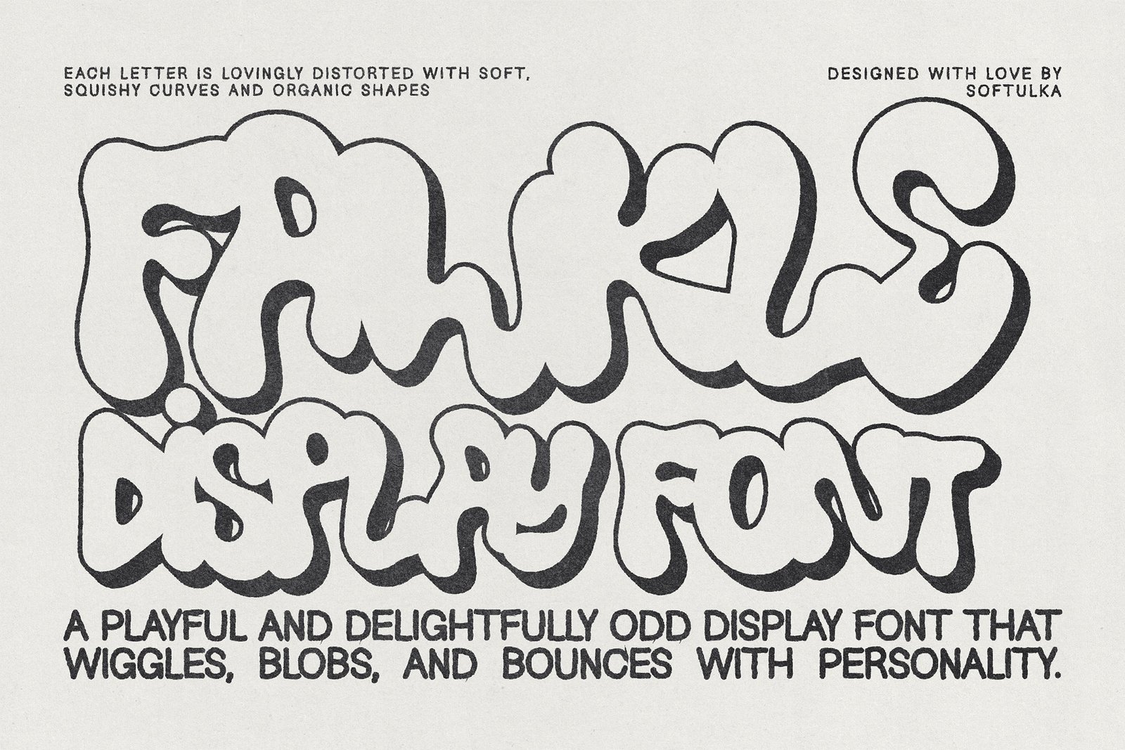 Fawkle – Wiggly, Bubbly, Weird Typeface