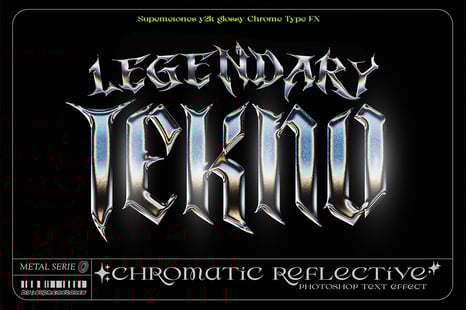 3D Chromatic Reflective Photoshop Text Effects - Chrome effect