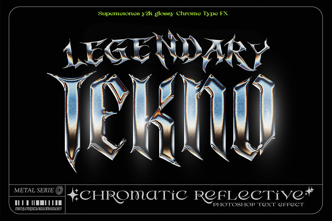 3D Chromatic Reflective Photoshop Text Effects