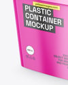 Plastic Food Container with Transparent Lid Mockup