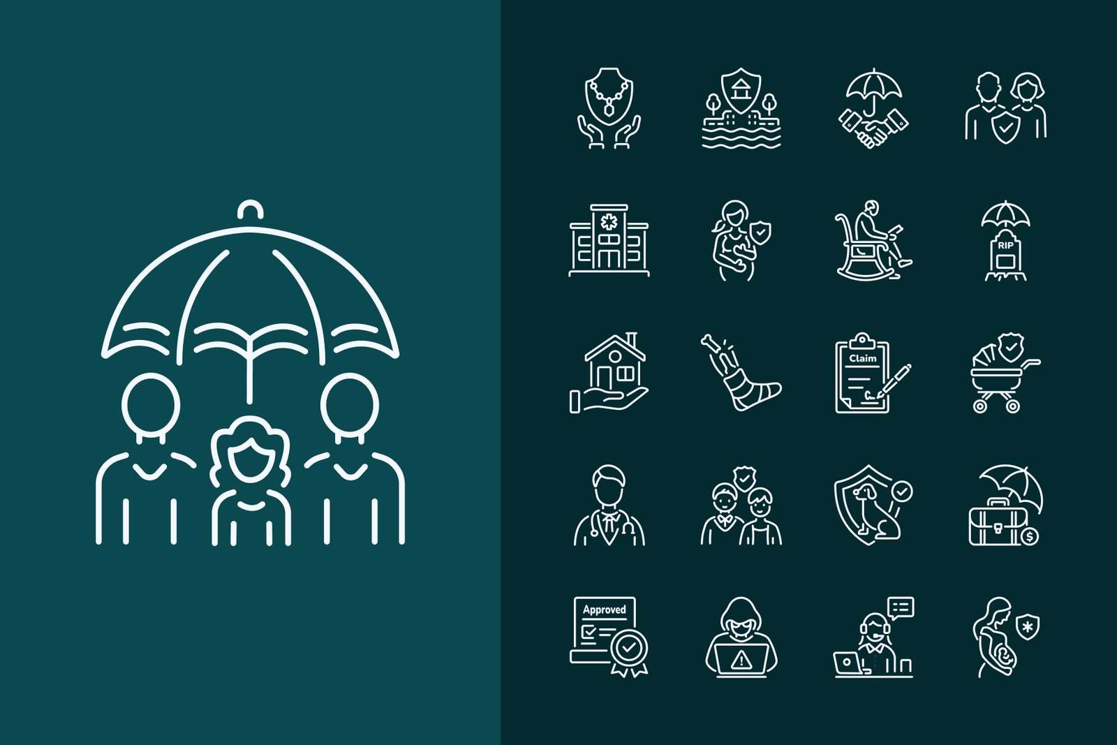 Insurance Icon Set