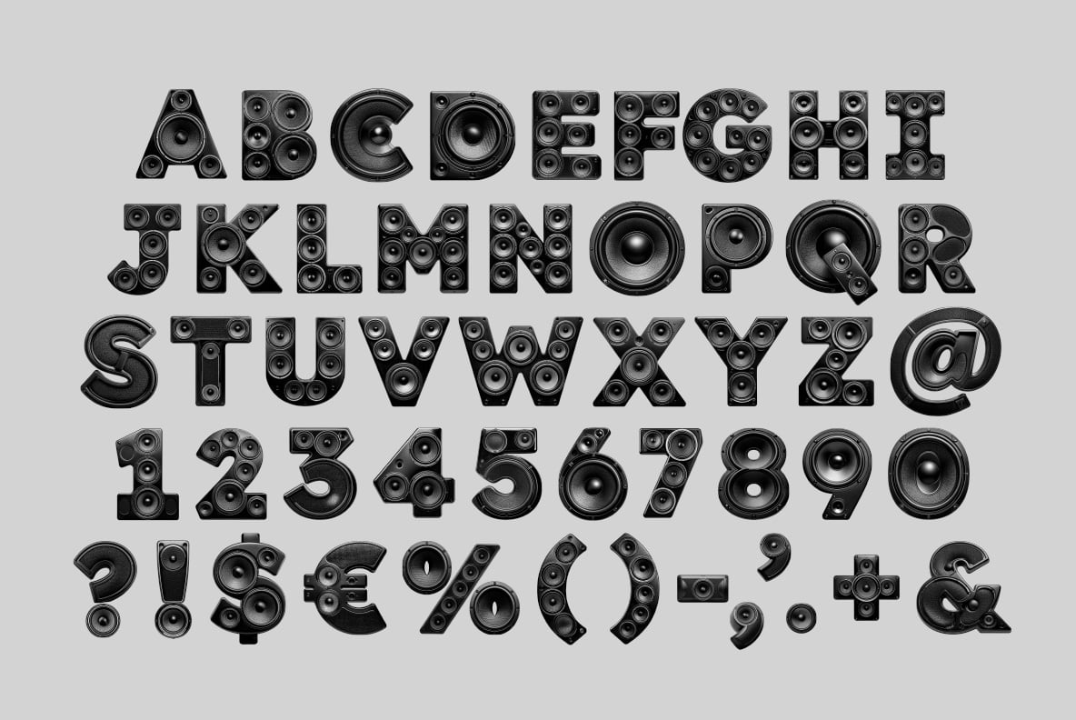 Sound Speakers Font
