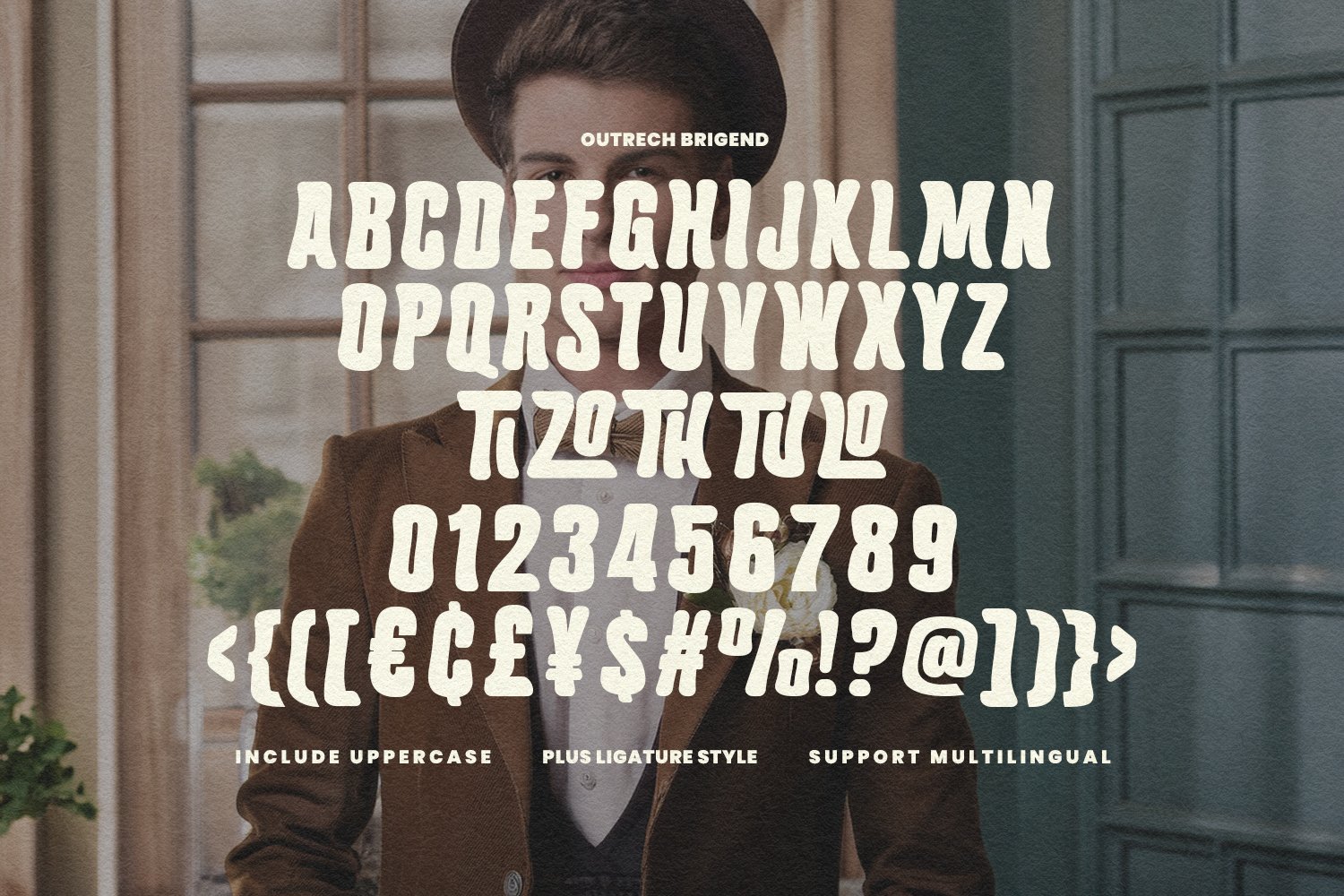 Outrech Brigend Bold Psychedelic Display Font