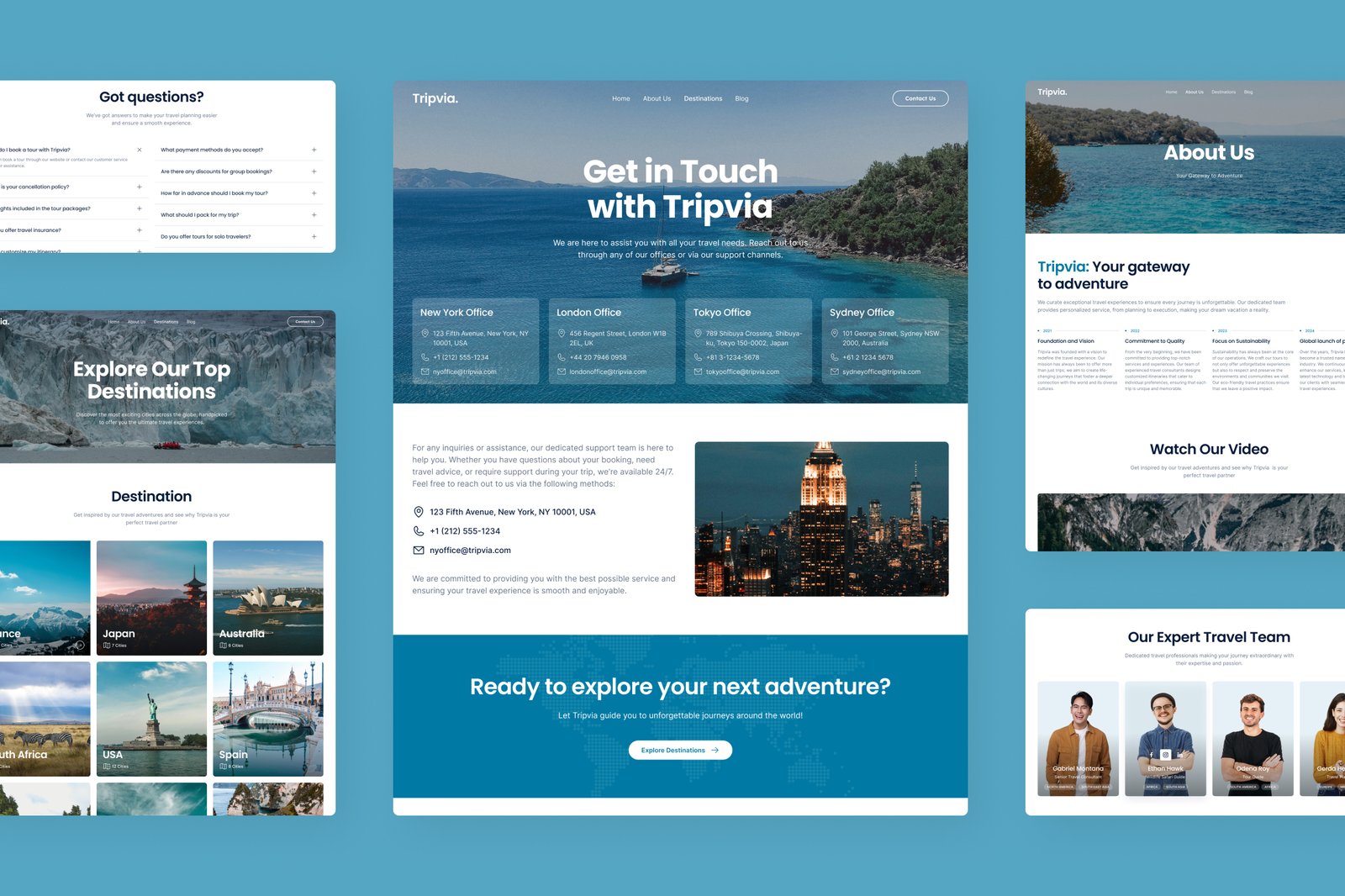 Tripvia - Travel Agency Website