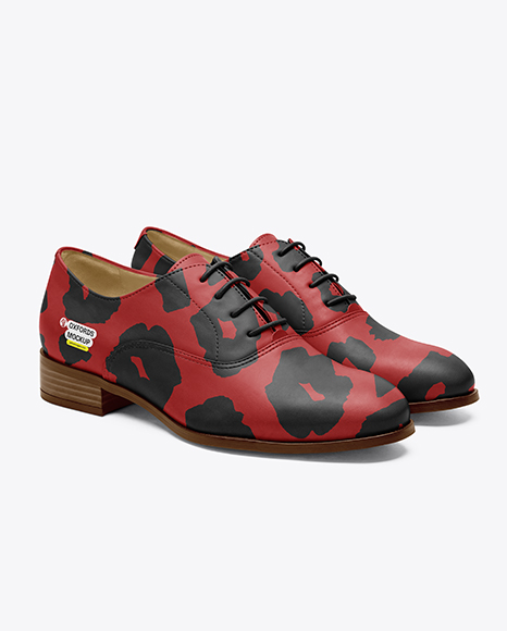 Pair of Women's Oxford Shoes Mockup - Mockups