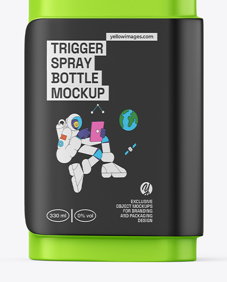 Matte Trigger Spray Bottle Mockup – Half Side View