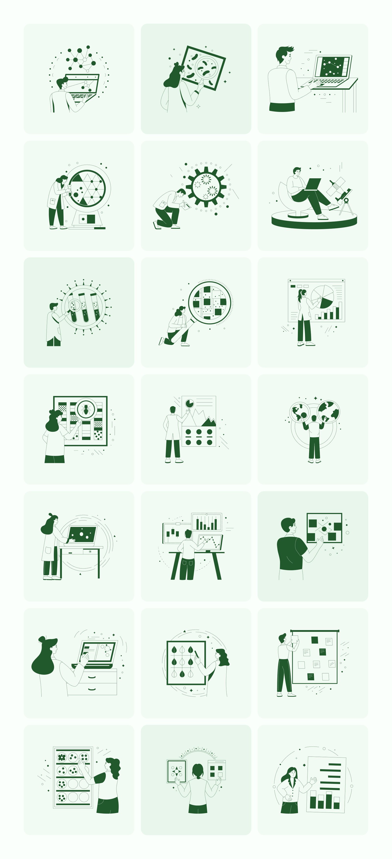 Research Illustration Set