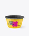 Kraft Paper Dessert Cup with Clear Plastic Dome Cap Mockup