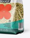Transparent Package with Green Buckwheat Mockup
