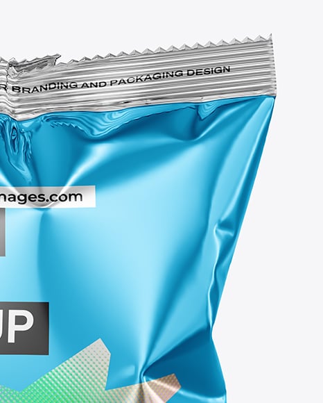 Metallic Snack Bag Mockup