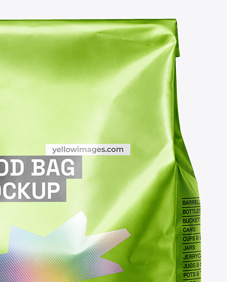 Metallic Food Bag Mockup