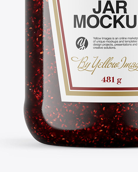 Raspberry Jam Jar Mockup