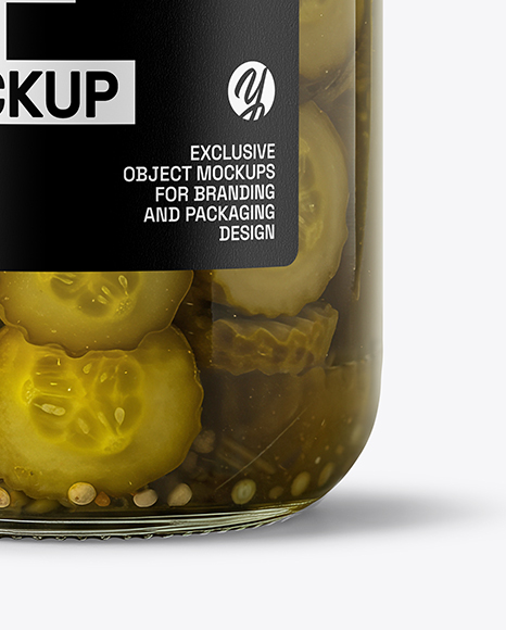 Jar with Bread & Butter Pickles Mockup