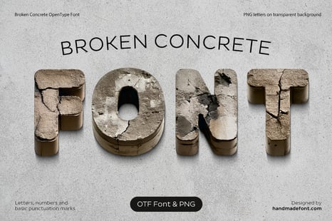 Broken Concrete Font - Fonts