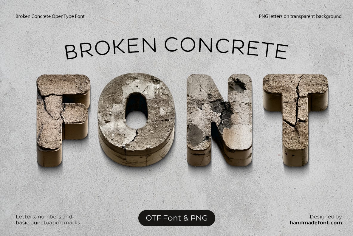 Broken Concrete Font