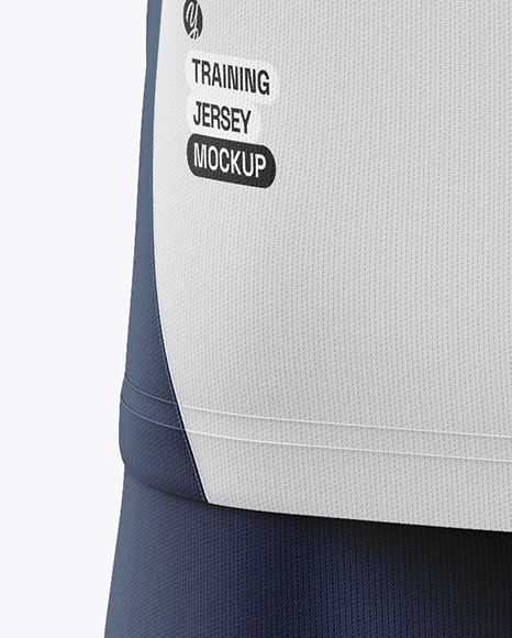 Training Short Sleeve Kit Mockup - Back Half Side View