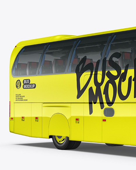 Bus Mockup - Half Side View