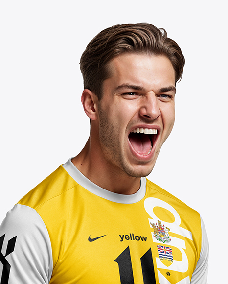 Man Wearing Full Soccer Kit Mockup