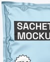 Glossy Metallic Sachet Mockup