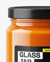 Glass Jar with Lobster Bisque Mockup