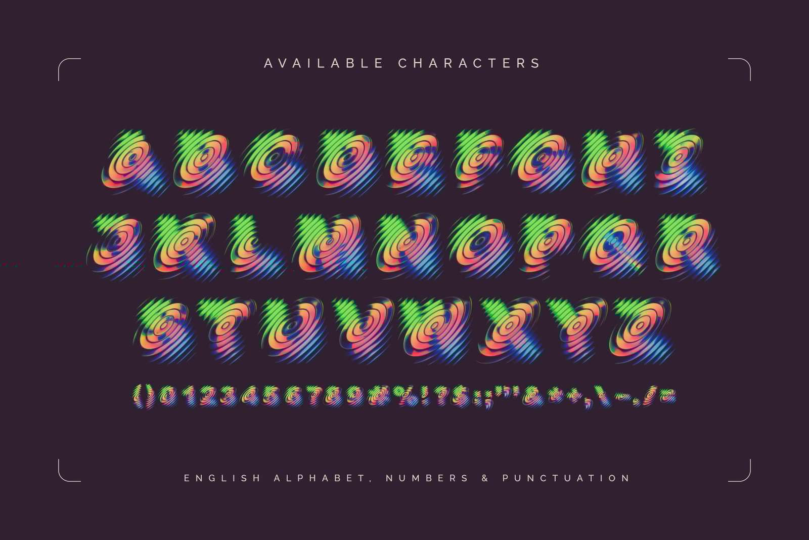 Rainbow Orb - Color Bitmap Font