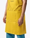 Asian Man Wearing Apron and Short Sleeve Shirt Mockup