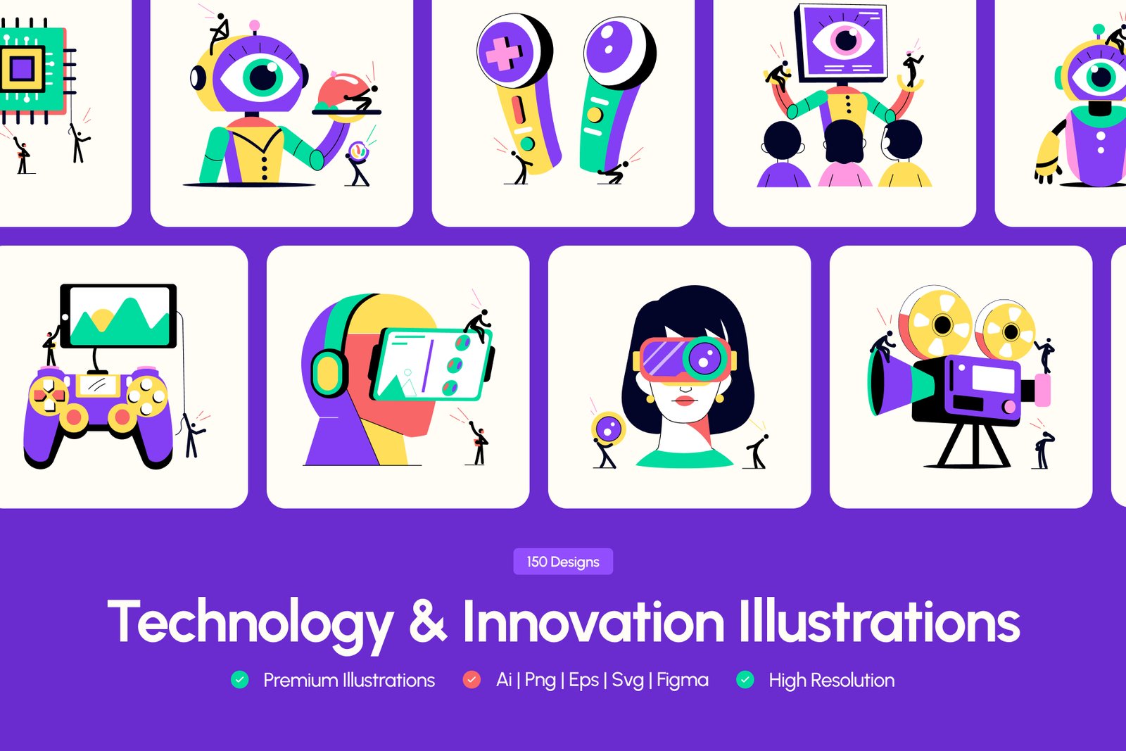 Technology and Innovation Illustrations Bundle