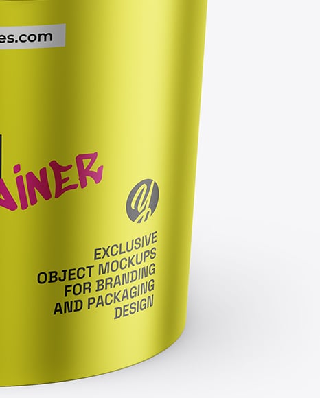 Matte Metallic Bucket Mockup