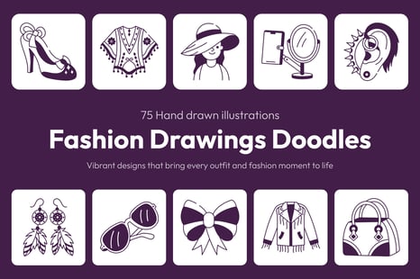 Fashion Drawings Illustration Set - Graphics