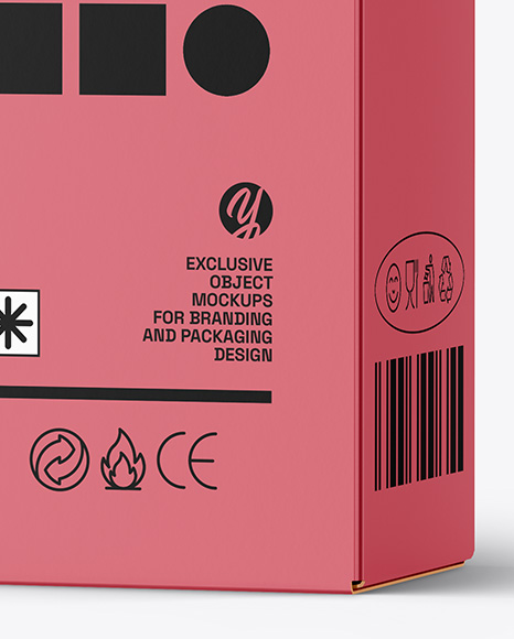 Metallic Cosmetic Tube with Box Mockup