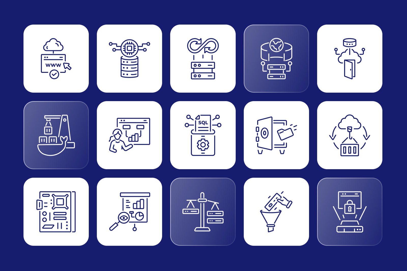 Cloud Network Icons