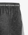 Heather Shorts Mockup - Back Half Side View
