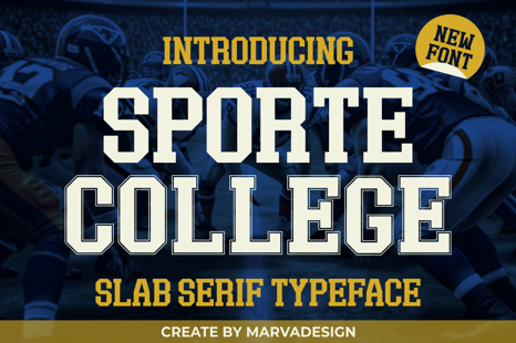 Sporte College Font - Bold slab