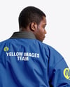 Black Man Wearing a Jiu Jitsu Gi Uniform Mockup