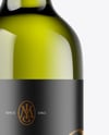 Green Glass White Wine Bottle Mockup