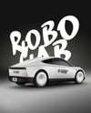 Electric RoboCab Mockup - Back Half Side View