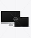 Apple IMac with Macbook Mockup