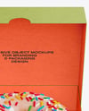 Opened Kraft Box w/ Donut Mockup
