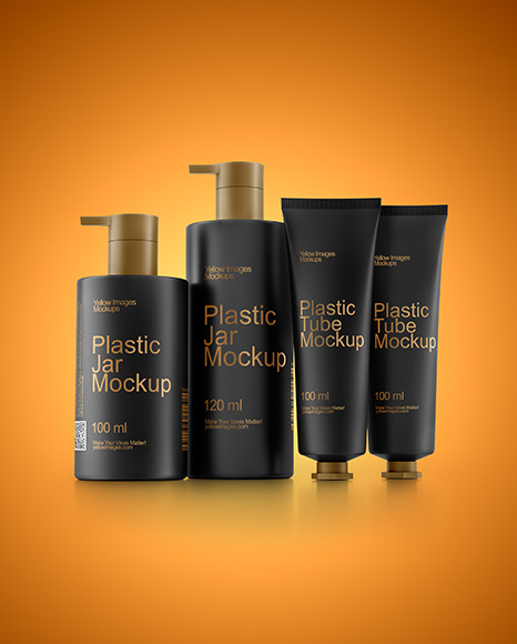 Bottles with Tubes Mockup