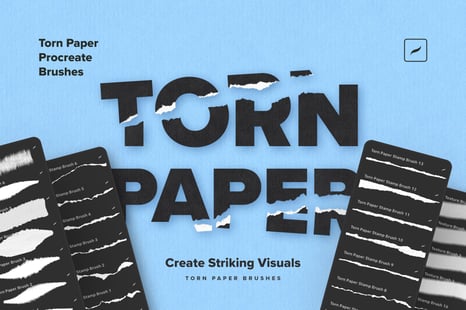 Torn Paper Procreate Brushes - Add-Ons