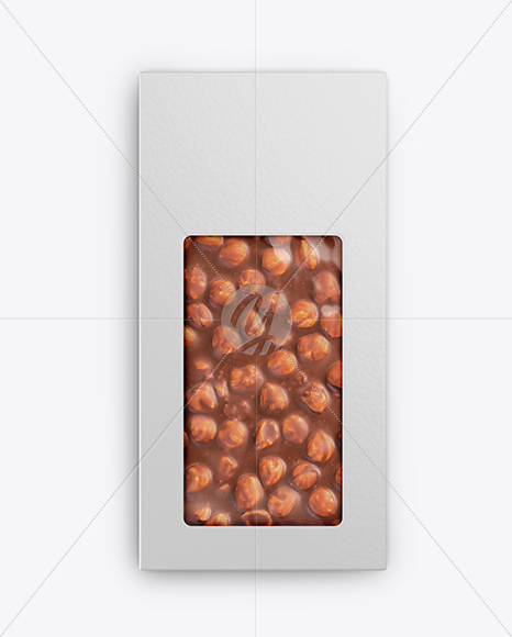 Milk Chocolate Bar with Nuts Mockup