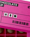 Kraft Box of Chocolate Sweets Mockup