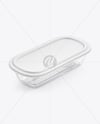 Clear Plastic Container with Matte Plastic Lid Mockup