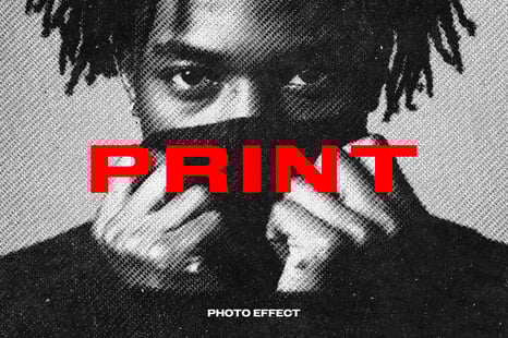 Halftone Print Style Photo Effect - Add-Ons