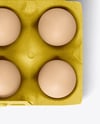 Opened Egg Carton Packaging Mockup