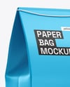 Paper Bag with Label Mockup – Half Side View