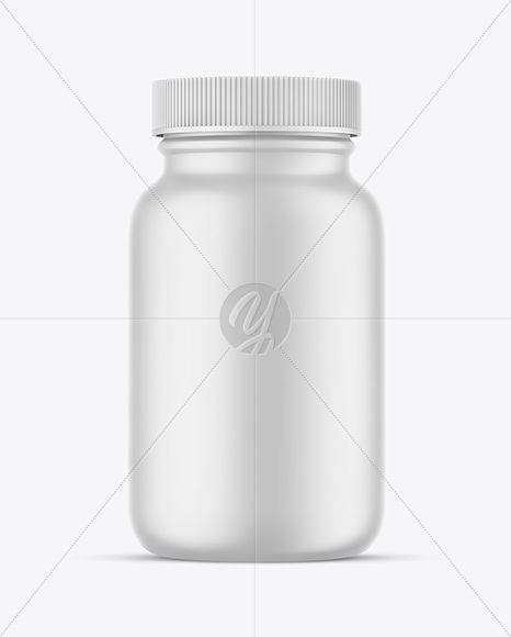 Matte Plastic Pill Jar Mockup
