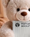 Teddy Bear with Vertical Card Mockup